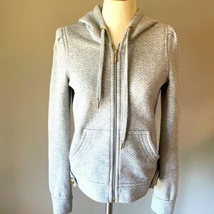 JUICY COUTURE JUICY GIRL TEEN YOUTH GIRL ZIP UP HOODED HOODIE grey pink teen L